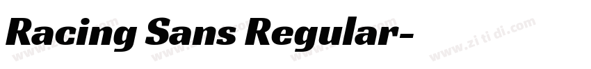 Racing Sans Regular字体转换